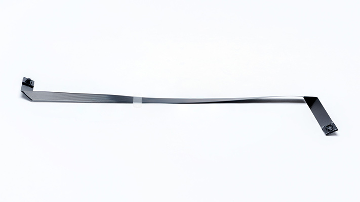 1.27mm crimped FFC with folds and strain relief