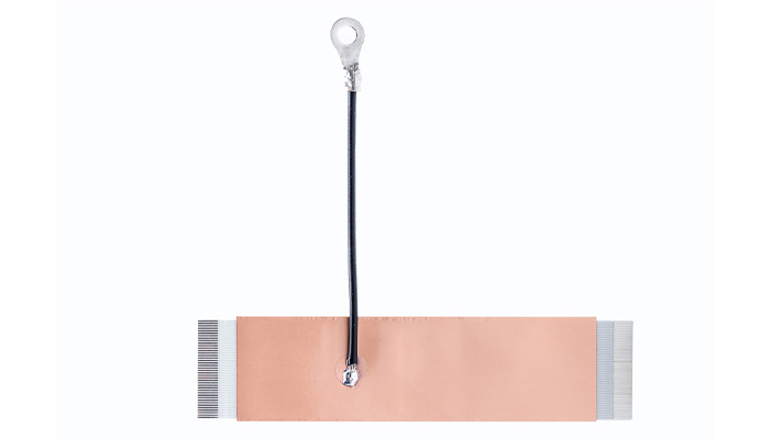 FFC with wrapped copper shield and soldered drain wire
