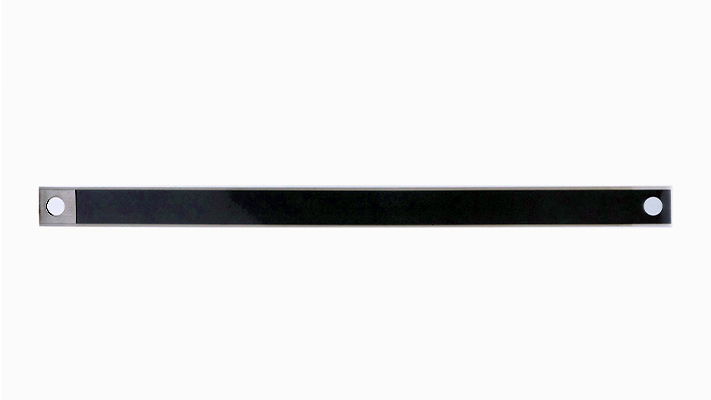 Ground strap with tin plated copper and thru-hole screw mounting.