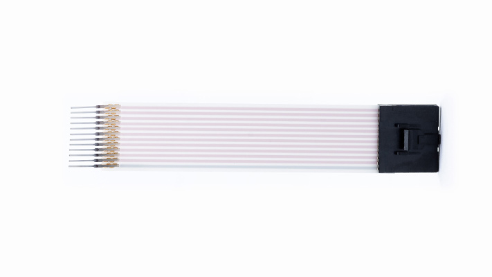 Hirose FH28 prepared FFC with locking ears and gold plated contacts
